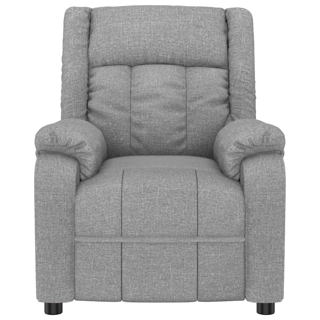 Fauteuil elektrisch verstelbaar stof lichtgrijs
