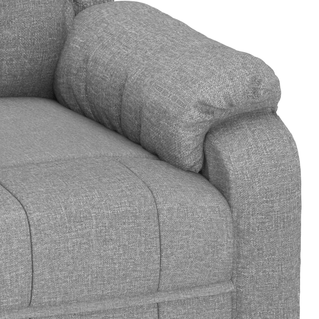 Fauteuil elektrisch verstelbaar stof lichtgrijs
