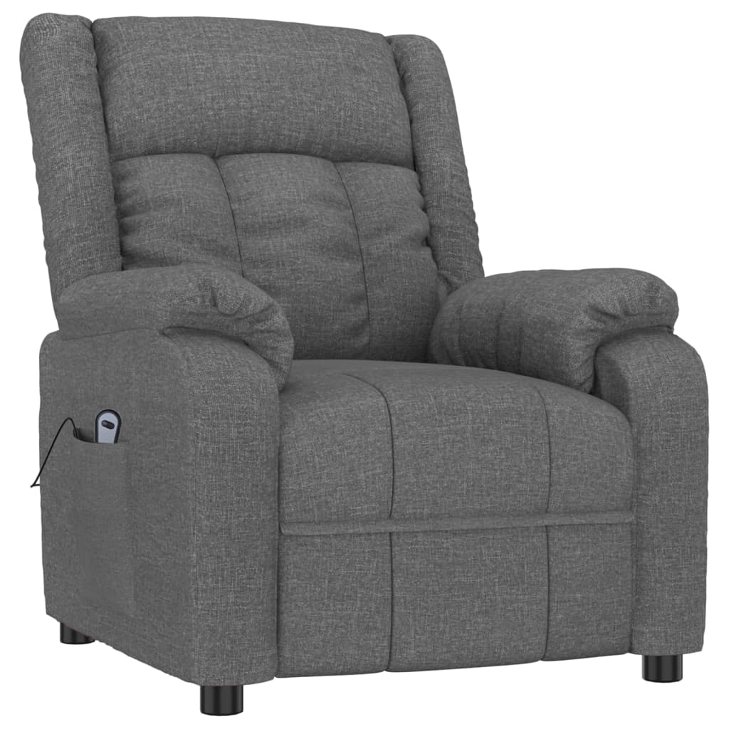 Fauteuil elektrisch verstelbaar stof donkergrijs