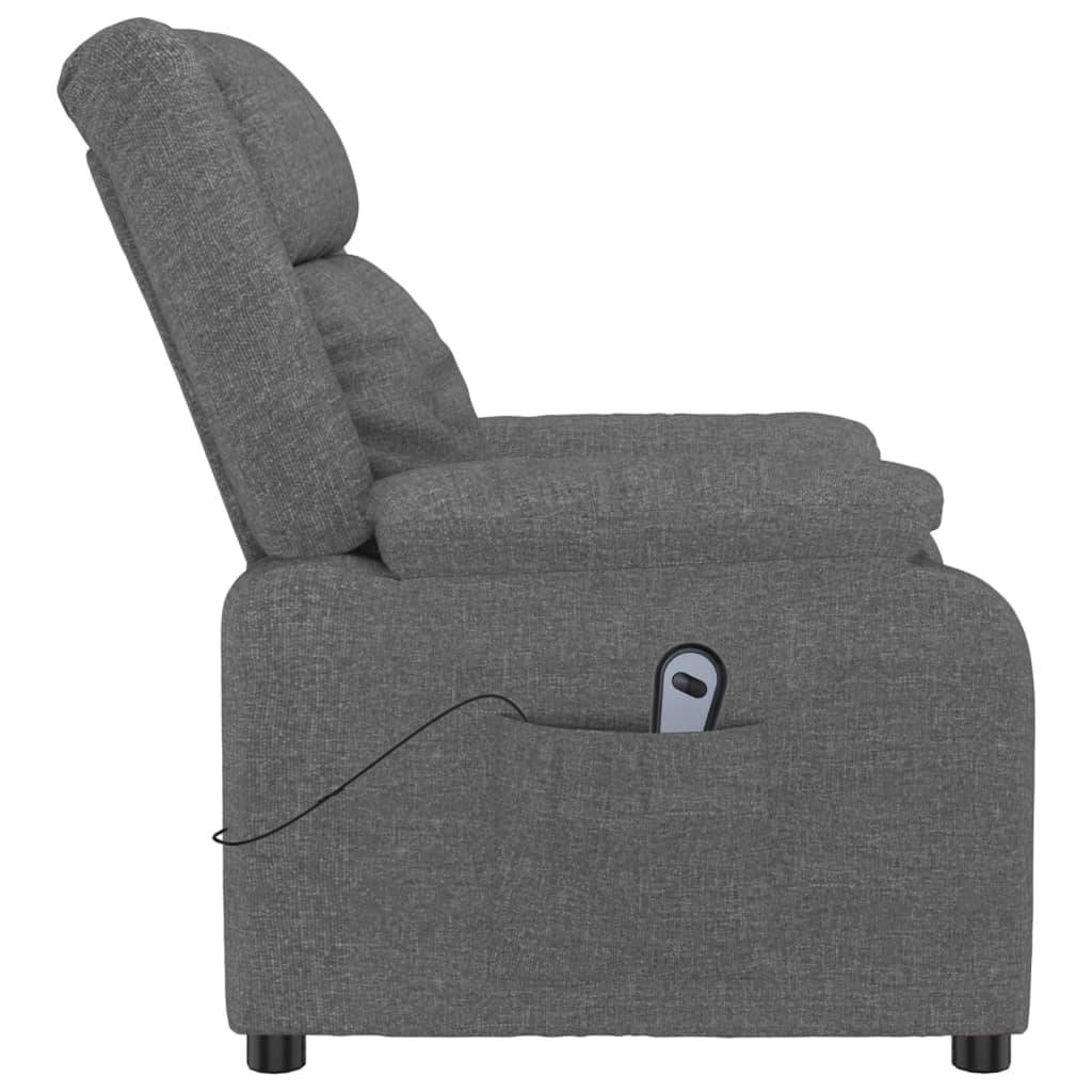 Fauteuil elektrisch verstelbaar stof donkergrijs