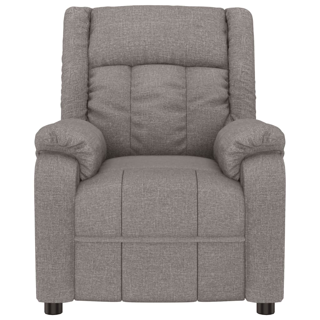 Fauteuil verstelbaar elektrisch stof taupe