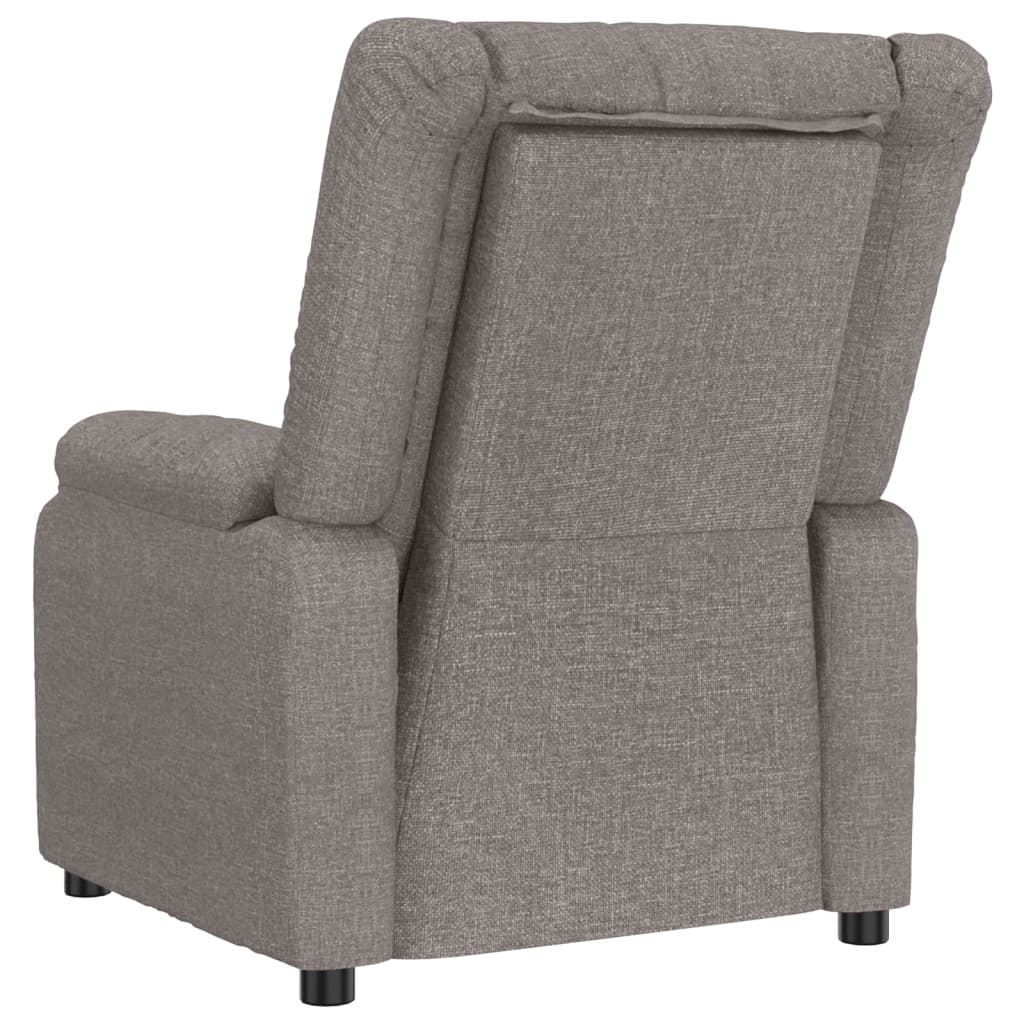 Fauteuil verstelbaar elektrisch stof taupe