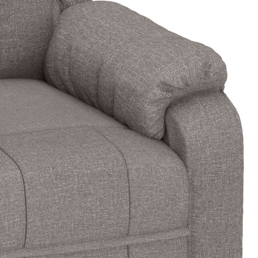 Fauteuil verstelbaar elektrisch stof taupe