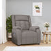 Fauteuil verstelbaar elektrisch stof taupe