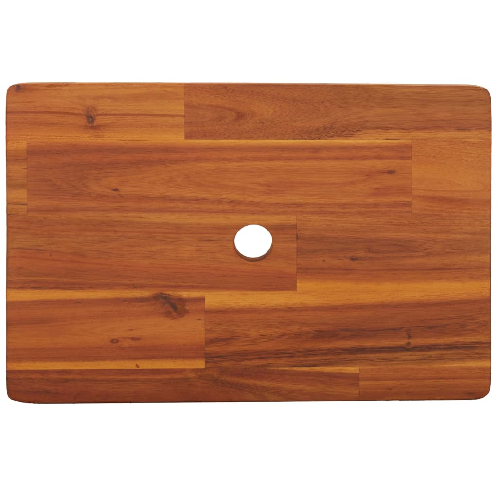 Opstapkruk 38x26x22 cm massief acaciahout