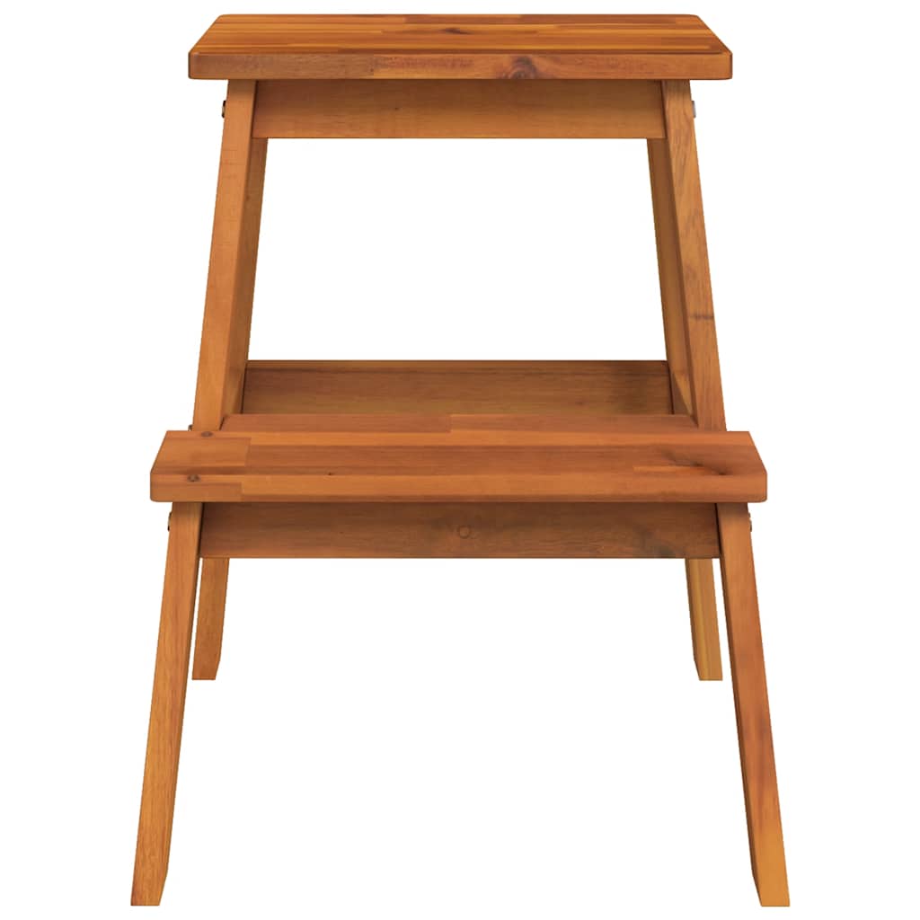 Kruk 2-staps 40x38x50 cm massief acaciahout