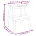 Kruk 2-staps 40x38x50 cm massief acaciahout