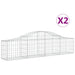 Schanskorven 2 St Gewelfd 200X30X40/60 Cm Gegalvaniseerd Ijzer 200 x 30 x 40/60 cm