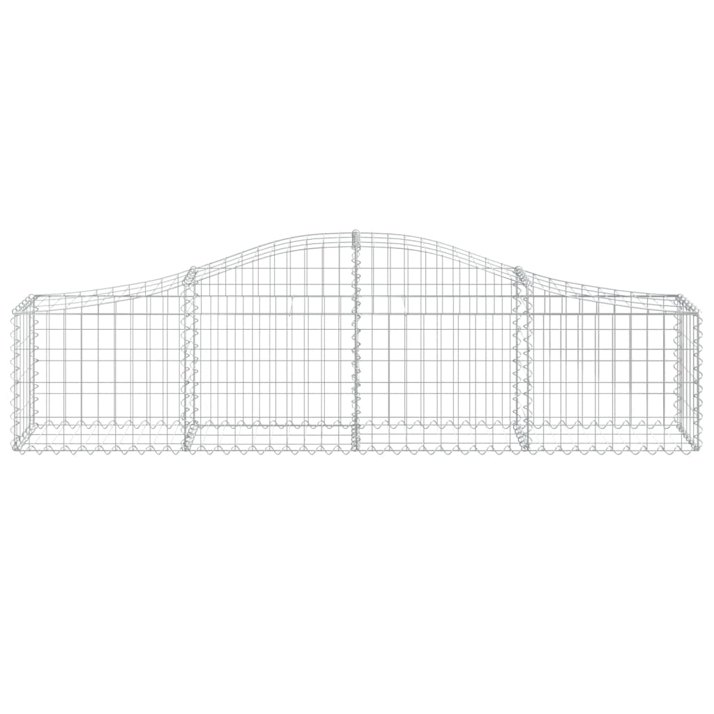 Schanskorven 2 St Gewelfd 200X30X40/60 Cm Gegalvaniseerd Ijzer 200 x 30 x 40/60 cm
