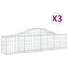 Schanskorven 3 St Gewelfd 200X30X40/60 Cm Gegalvaniseerd Ijzer 200 x 30 x 40/60 cm