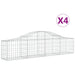 Schanskorven 4 St Gewelfd 200X30X40/60 Cm Ijzer 200 x 30 x 40/60 cm