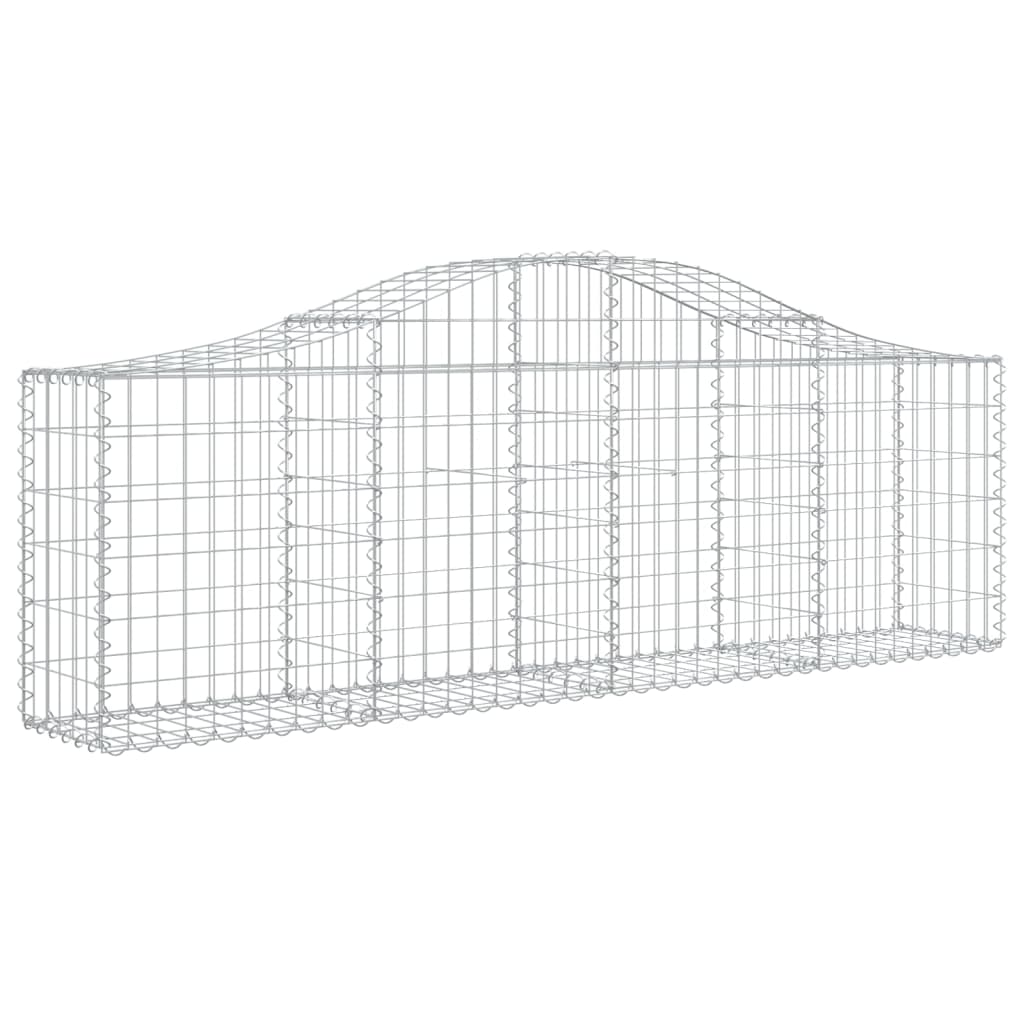 Schanskorven 3 St Gewelfd 200X30X60/80 Cm Gegalvaniseerd Ijzer 200 x 30 x 60/80 cm