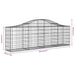 Schanskorven 3 St Gewelfd 200X30X60/80 Cm Gegalvaniseerd Ijzer 200 x 30 x 60/80 cm