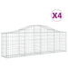 Schanskorven 4 St Gewelfd 200X30X60/80 Cm Gegalvaniseerd Ijzer 200 x 30 x 60/80 cm