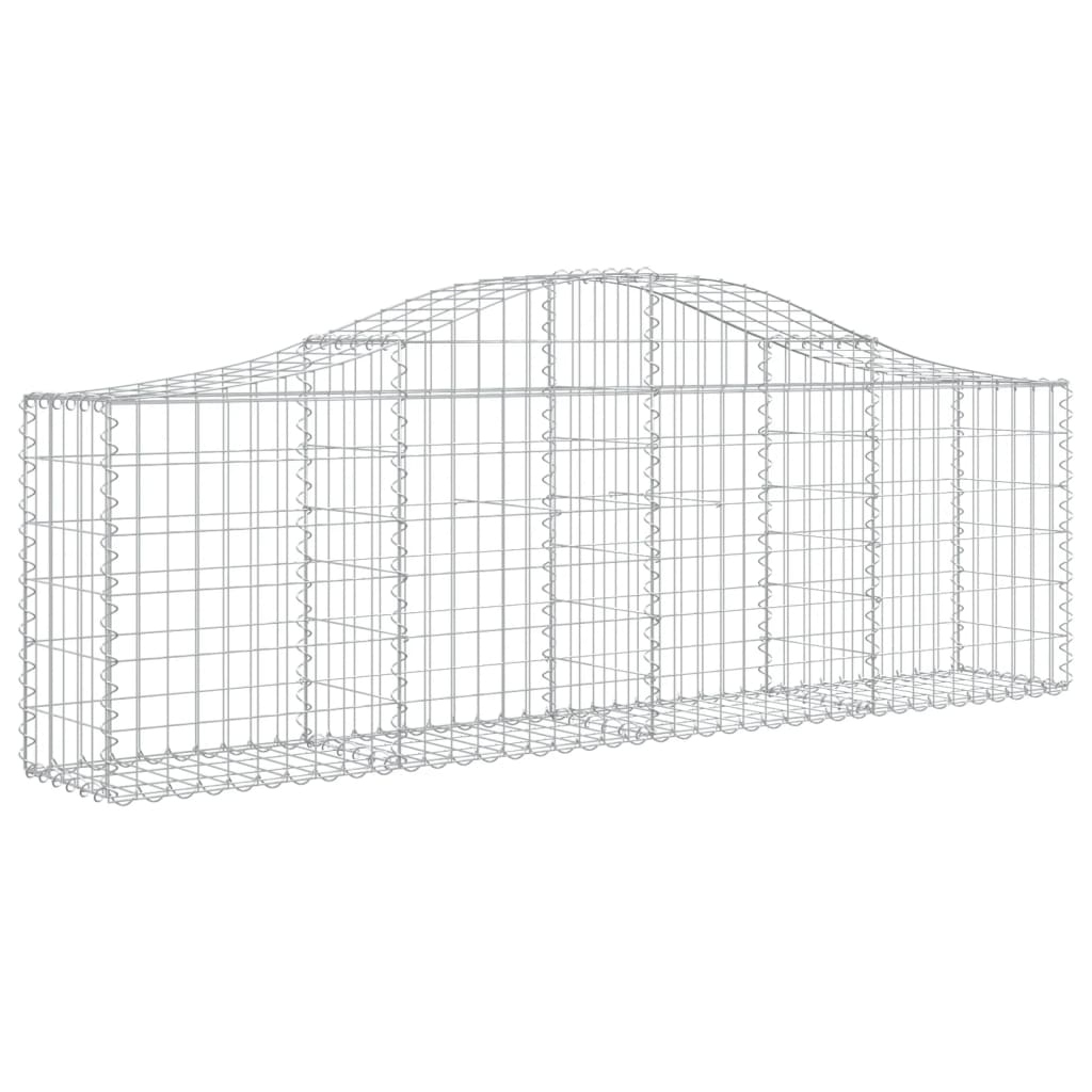 Schanskorven 4 St Gewelfd 200X30X60/80 Cm Gegalvaniseerd Ijzer 200 x 30 x 60/80 cm