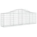 Schanskorven 4 St Gewelfd 200X30X60/80 Cm Gegalvaniseerd Ijzer 200 x 30 x 60/80 cm