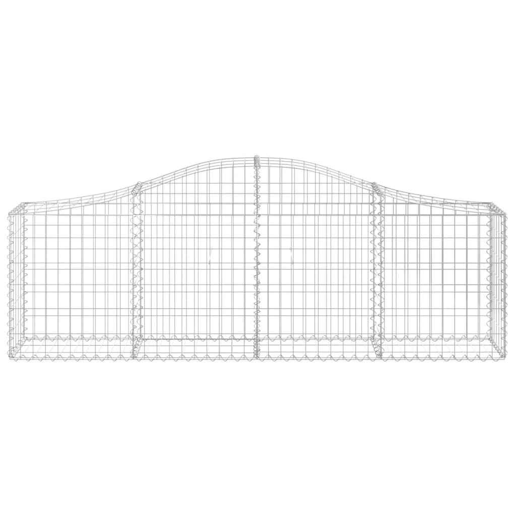 Schanskorven 4 St Gewelfd 200X30X60/80 Cm Gegalvaniseerd Ijzer 200 x 30 x 60/80 cm