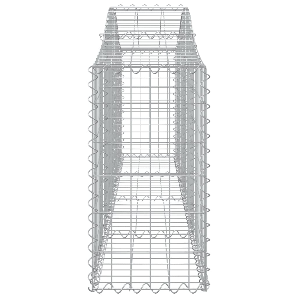 Schanskorven 4 St Gewelfd 200X30X60/80 Cm Gegalvaniseerd Ijzer 200 x 30 x 60/80 cm
