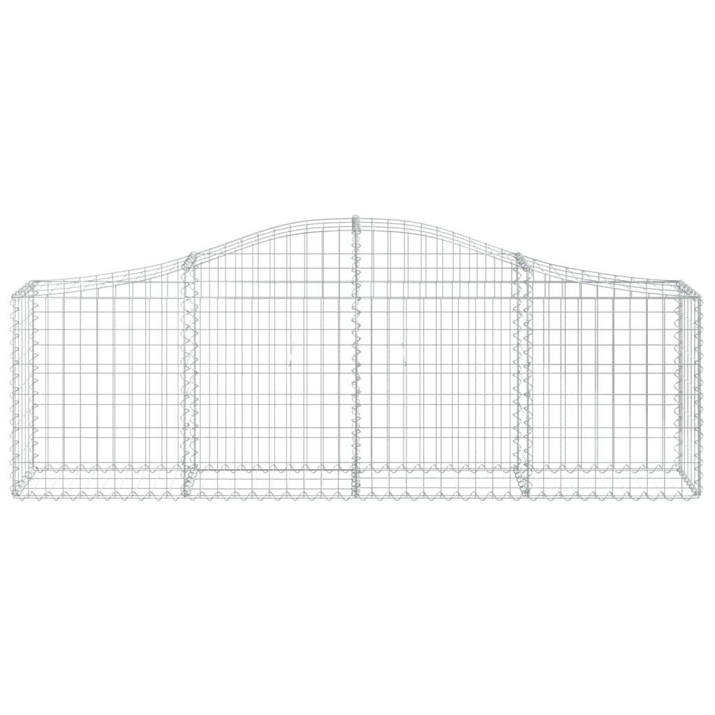 Schanskorven 5 St Gewelfd 200X30X60/80 Cm Gegalvaniseerd Ijzer 200 x 30 x 60/80 cm