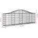Schanskorven 5 St Gewelfd 200X30X60/80 Cm Gegalvaniseerd Ijzer 200 x 30 x 60/80 cm