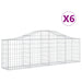 Schanskorven 6 St Gewelfd 200X30X60/80 Cm Gegalvaniseerd Ijzer 200 x 30 x 60/80 cm