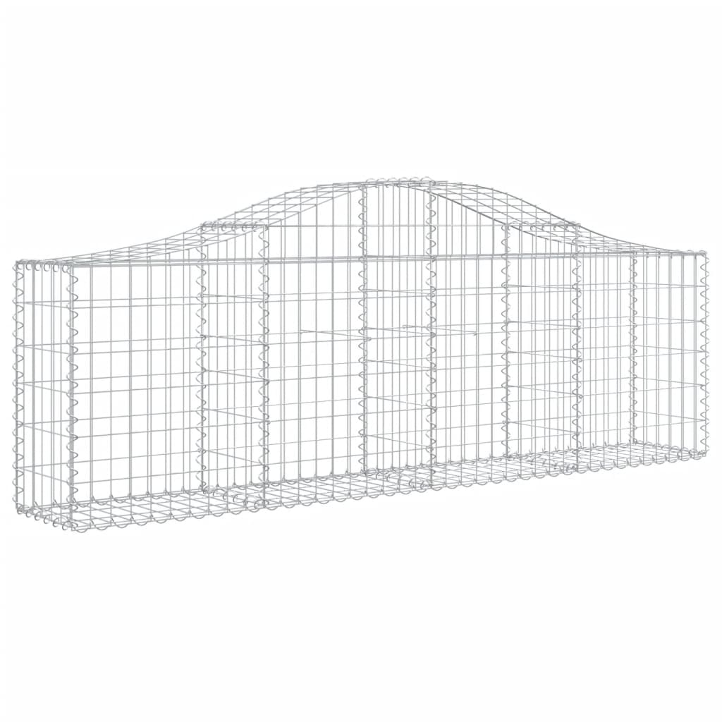 Schanskorven 6 St Gewelfd 200X30X60/80 Cm Gegalvaniseerd Ijzer 200 x 30 x 60/80 cm