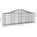 Schanskorven 6 St Gewelfd 200X30X60/80 Cm Gegalvaniseerd Ijzer 200 x 30 x 60/80 cm