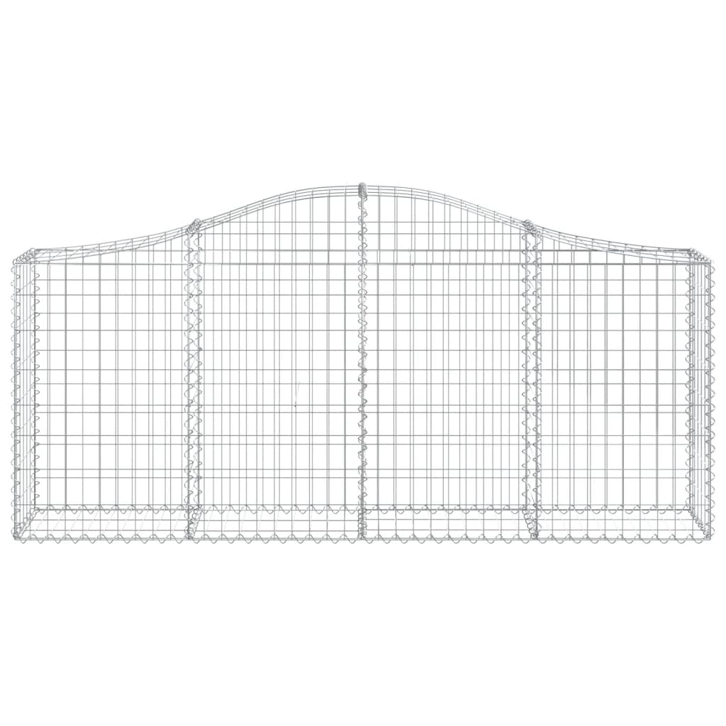 Schanskorven 3 St Gewelfd 200X30X80/100 Cm Gegalvaniseerd Ijzer 200 x 30 x 80/100 cm
