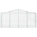 Schanskorven 3 St Gewelfd 200X30X80/100 Cm Gegalvaniseerd Ijzer 200 x 30 x 80/100 cm