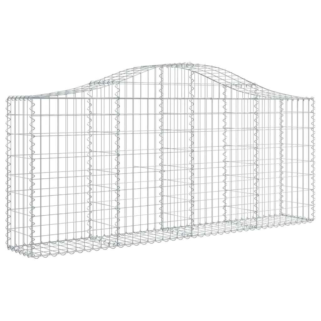 Schanskorven 5 St Gewelfd 200X30X80/100 Cm Gegalvaniseerd Ijzer 200 x 30 x 80/100 cm