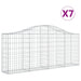 Schanskorven 7 St Gewelfd 200X30X80/100 Cm Gegalvaniseerd Ijzer 200 x 30 x 80/100 cm