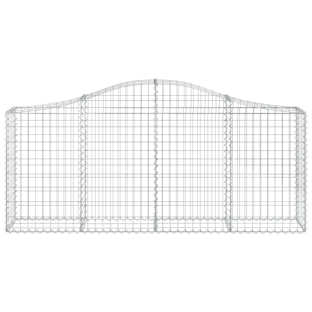 Schanskorven 7 St Gewelfd 200X30X80/100 Cm Gegalvaniseerd Ijzer 200 x 30 x 80/100 cm