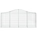 Schanskorven 7 St Gewelfd 200X30X80/100 Cm Gegalvaniseerd Ijzer 200 x 30 x 80/100 cm