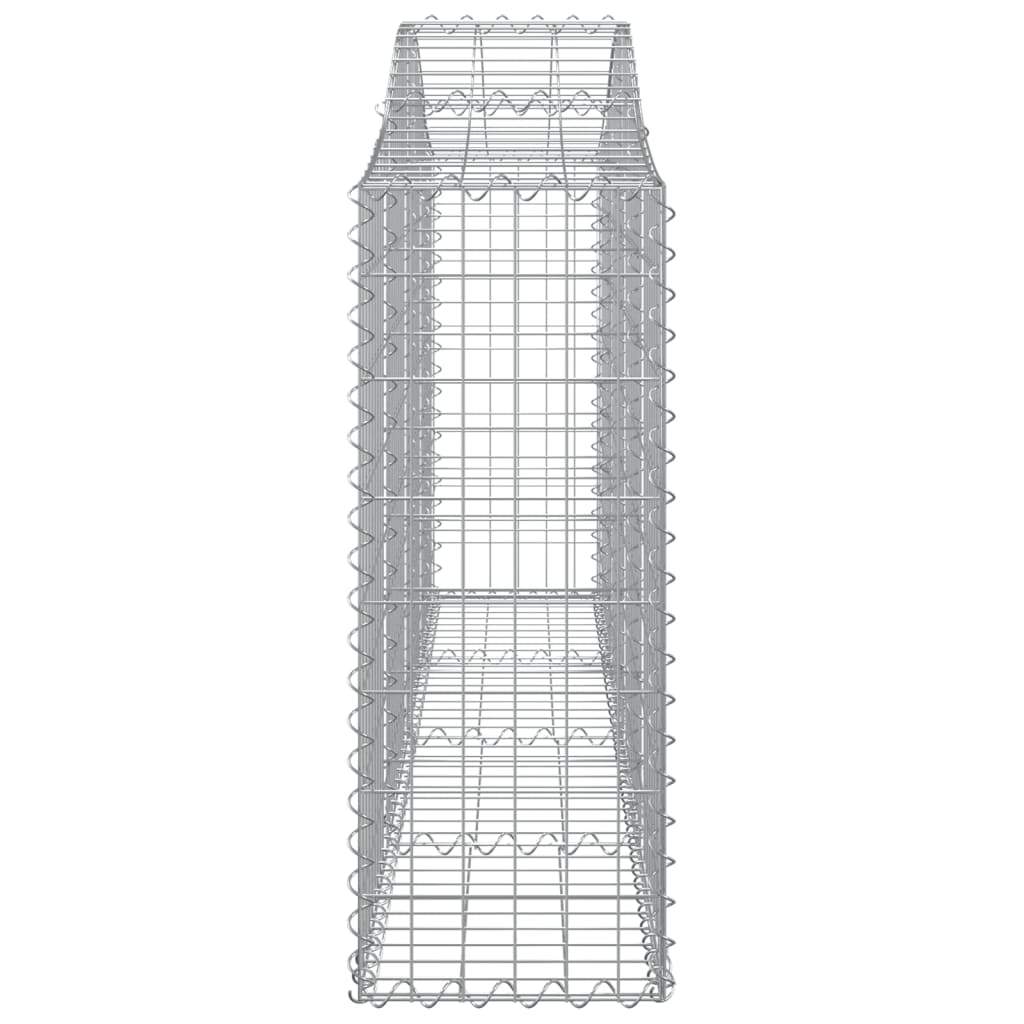 Schanskorven 7 St Gewelfd 200X30X80/100 Cm Gegalvaniseerd Ijzer 200 x 30 x 80/100 cm