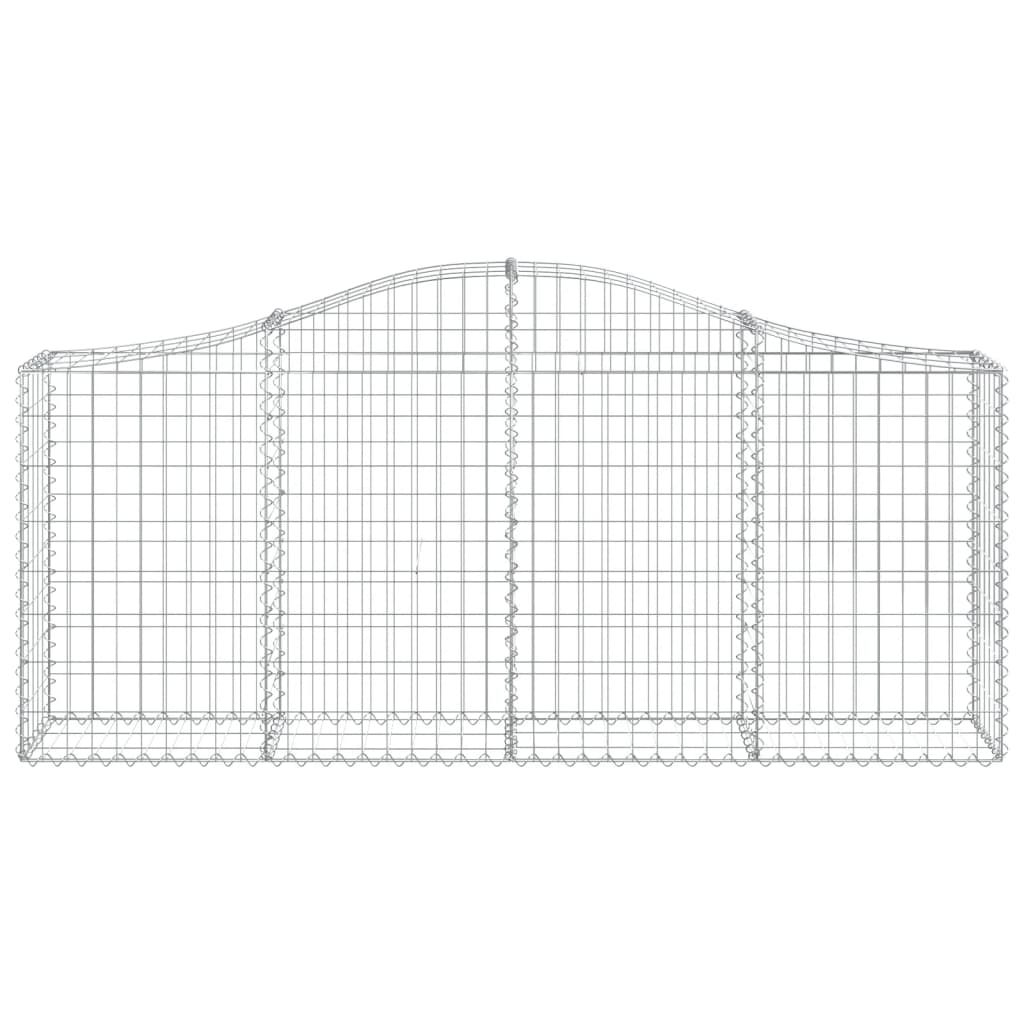 Schanskorven 8 St Gewelfd 200X30X80/100 Cm Gegalvaniseerd Ijzer 200 x 30 x 80/100 cm