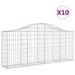 Schanskorven 10 St Gewelfd 200X30X80/100 Cm Ijzer 200 x 30 x 80/100 cm