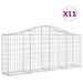 Schanskorven 11 St Gewelfd 200X30X80/100 Cm Ijzer 200 x 30 x 80/100 cm