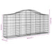 Schanskorven 12 St Gewelfd 200X30X80/100 Cm Ijzer 200 x 30 x 80/100 cm