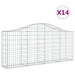 Schanskorven 14 St Gewelfd 200X30X80/100 Cm Ijzer 200 x 30 x 80/100 cm