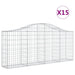 Schanskorven 15 St Gewelfd 200X30X80/100 Cm Ijzer 200 x 30 x 80/100 cm