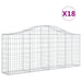 Schanskorven 18 St Gewelfd 200X30X80/100 Cm Ijzer 200 x 30 x 80/100 cm