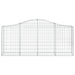 Schanskorven 18 St Gewelfd 200X30X80/100 Cm Ijzer 200 x 30 x 80/100 cm