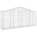 Schanskorven 20 St Gewelfd 200X30X80/100 Cm Ijzer 200 x 30 x 80/100 cm