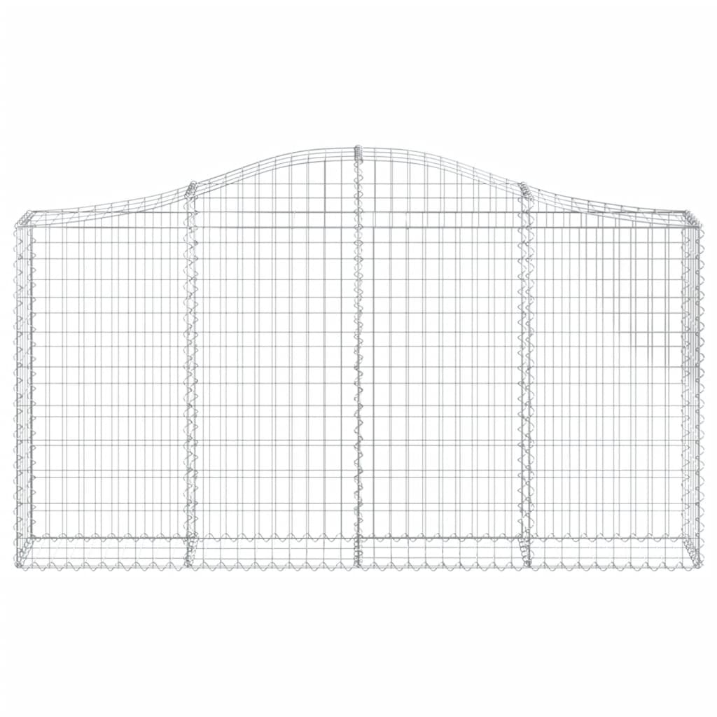 Schanskorven 2 St Gewelfd 200X30X100/120 Cm Ijzer 200 x 30 x 100/120 cm