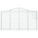 Schanskorven 3 St Gewelfd 200X30X100/120 Cm Ijzer 200 x 30 x 100/120 cm