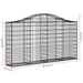 Schanskorven 3 St Gewelfd 200X30X100/120 Cm Ijzer 200 x 30 x 100/120 cm