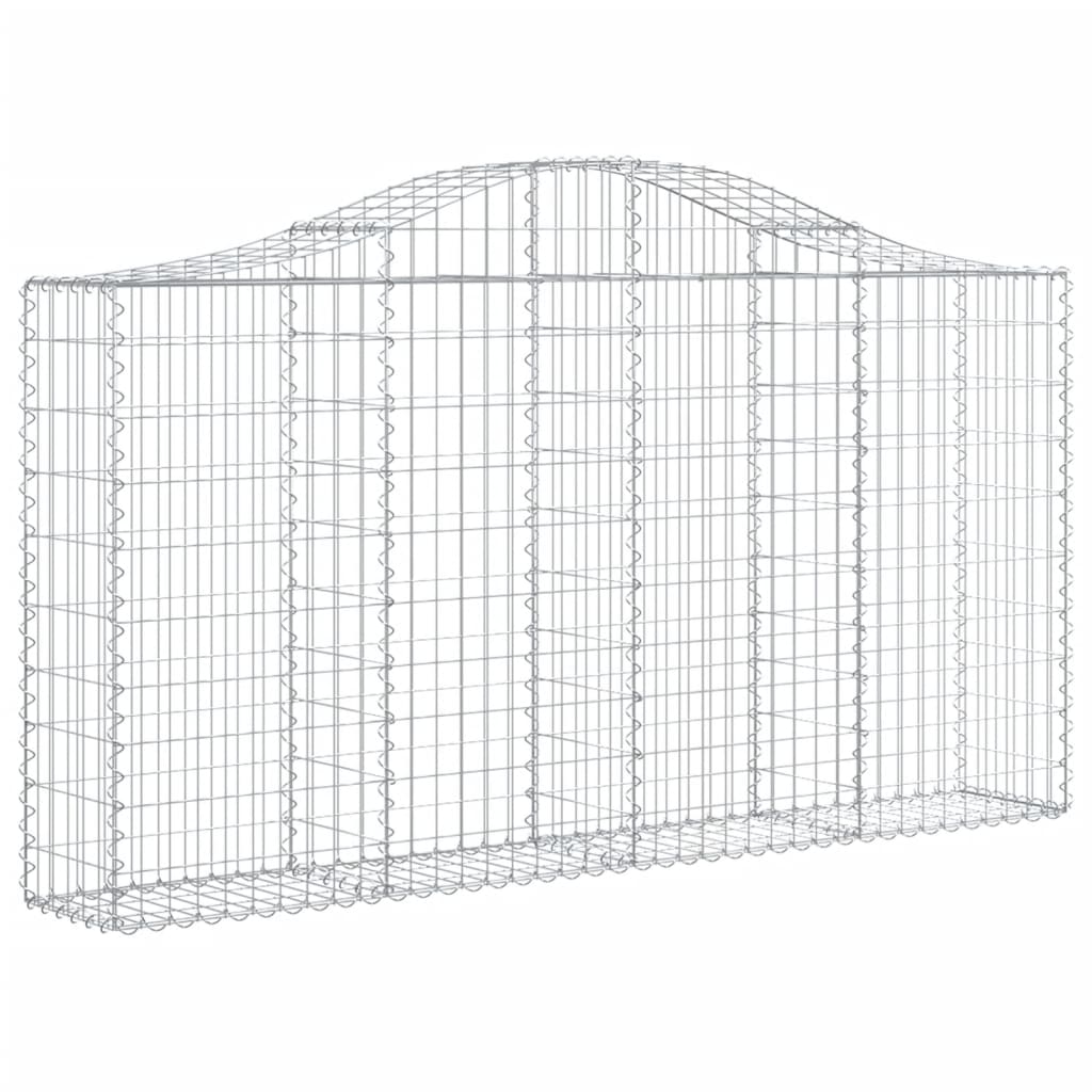Schanskorven 4 St Gewelfd 200X30X100/120 Cm Ijzer 200 x 30 x 100/120 cm