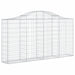 Schanskorven 4 St Gewelfd 200X30X100/120 Cm Ijzer 200 x 30 x 100/120 cm