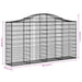 Schanskorven 4 St Gewelfd 200X30X100/120 Cm Ijzer 200 x 30 x 100/120 cm