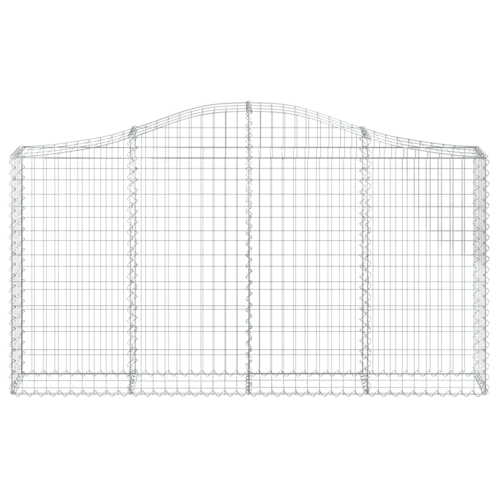 Schanskorven 5 St Gewelfd 200X30X100/120 Cm Ijzer 200 x 30 x 100/120 cm